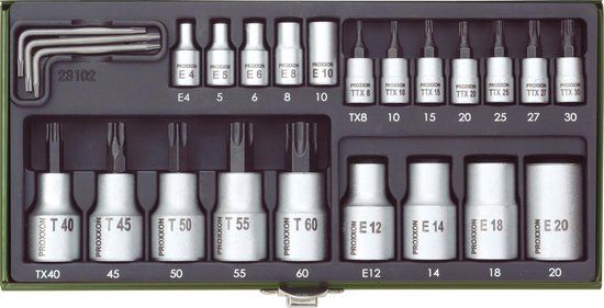 Proxxon Industrial Speciale set voor TX-steeksleutel, 24-delig - 23102