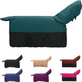 vidaXL Paardendeken - Donkergroen en Zwart - 155 cm - Polyester