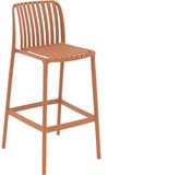 Goossens Barstoel Lygeke - Kunststof - oranje - 50 x 103 x 54 cm