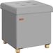 Casaria Voetenbankje - Houten poten 40L Opbergruimte 38x38x42cm - Grijs