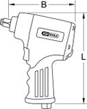 KS Tools 1/2" miniMONSTER Xtremelight High Performance pneumatische slagmoersleutel 1.390 Nm