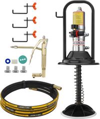 VEVOR Pneumatische 0,6-0,8 MPa Vetpomp Gegoten Aluminium Luchtaangedreven Smeerpomp Stroom van 740 G/Min Luchtvetpomp -20 ℃ Tot 100 ℃ Bedrijfstemperatuur Geschikt voor 0-3 # Vet