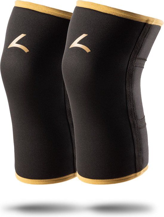 Reeva Sportgear Reeva Knee Sleeves Powerlifting 7mm - Gold - Size L