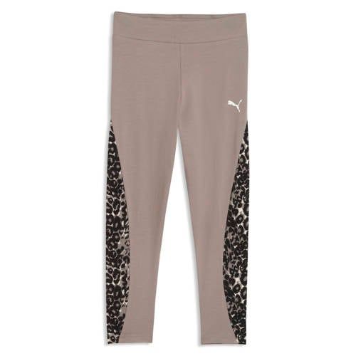 Puma legging met dierenprint - beige
