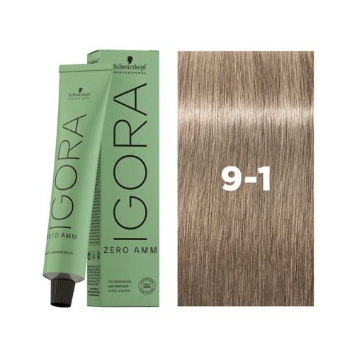 Schwarzkopf Professional Igora Zero Amm Permanente kleuring 60 ml 9-1