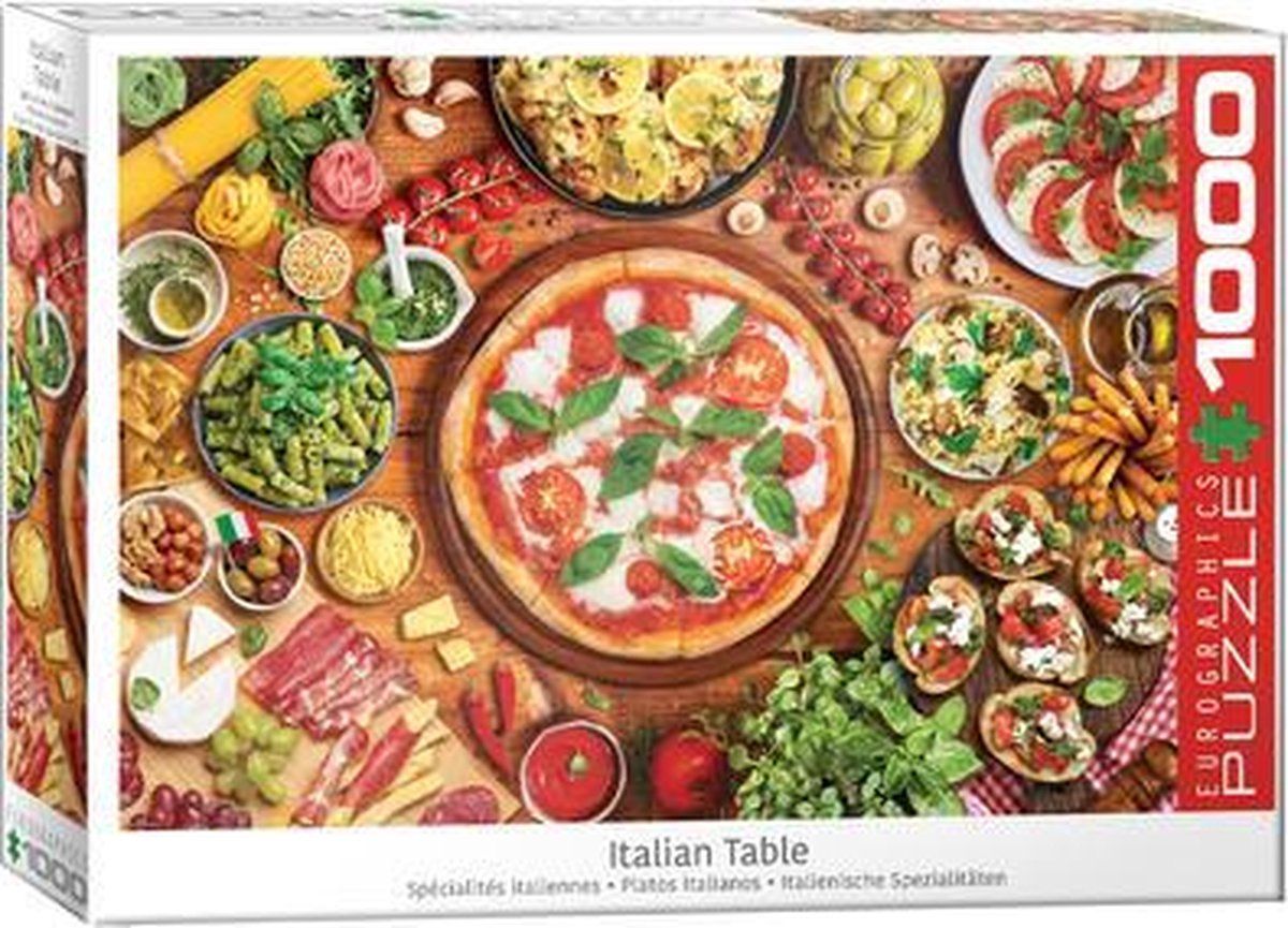Eurographics Puzzel 1000 stukjes - Italian Table - Multi