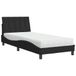 Hanko Lit avec matelas velours noir 90x190 cm