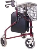 DRIVE MEDICAL GMBH & CO. KG Rollator Tri-Walker - Rood - Aluminium - 4 wielen - Max 130 kg - Inclusief mandje en tas