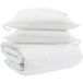Blanc Plume De Canard Ensemble De Couette Avec Oreiller 3 Pcs