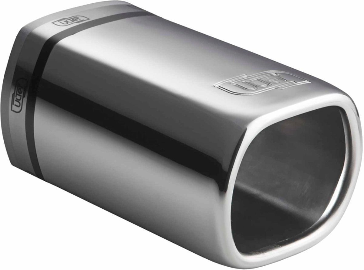 Ulter Sport Uitlaatsierstuk - Rechthoek 80x65mm - Lengte 120mm - Montage 40-55mm - RVS