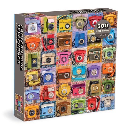 Galison Eastern Bloc Telephones 500 Piece Puzzle