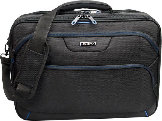 Lightpak Executive Line Laptoptas Lima - Unisex - Zwart - Aktetas