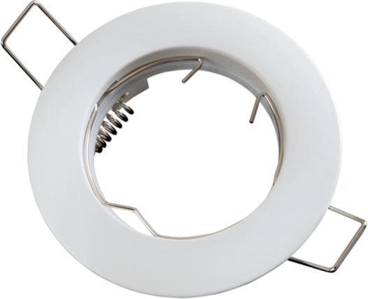 Groenovatie LED line Inbouwspot - Rond - Aluminium - GU5.3 Fitting - Ø 80 mm - Mat Wit