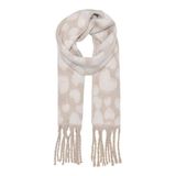 ONLY ONLYCARVA scarf with hearts beige