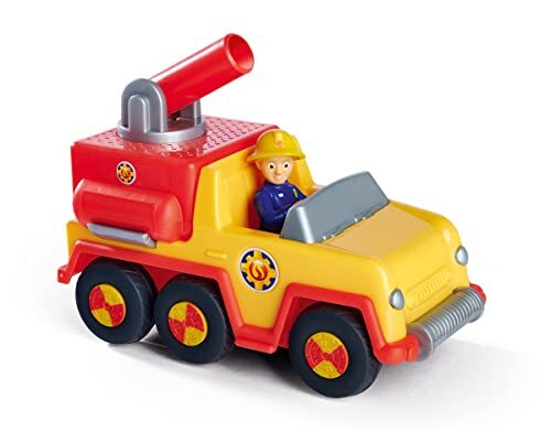 simba Brandweerman Sam Venus, kinderversie met Penny-figuur 7 cm, speelgoedauto 16 cm, brandweerauto, vanaf 3 jaar