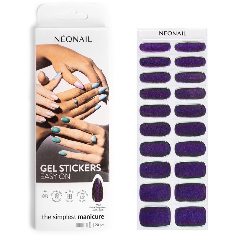 NÉONAIL NEONAIL UV Gel Stickers Easy On M02 Purple