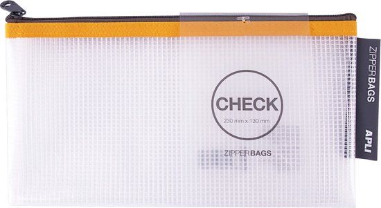 APLI zipper bag Check - 230 x 130 mm - Polyester - 1 stuk