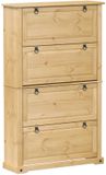 vidaXL Schoenenkast Corona 99x32x163,5 cm massief grenenhout