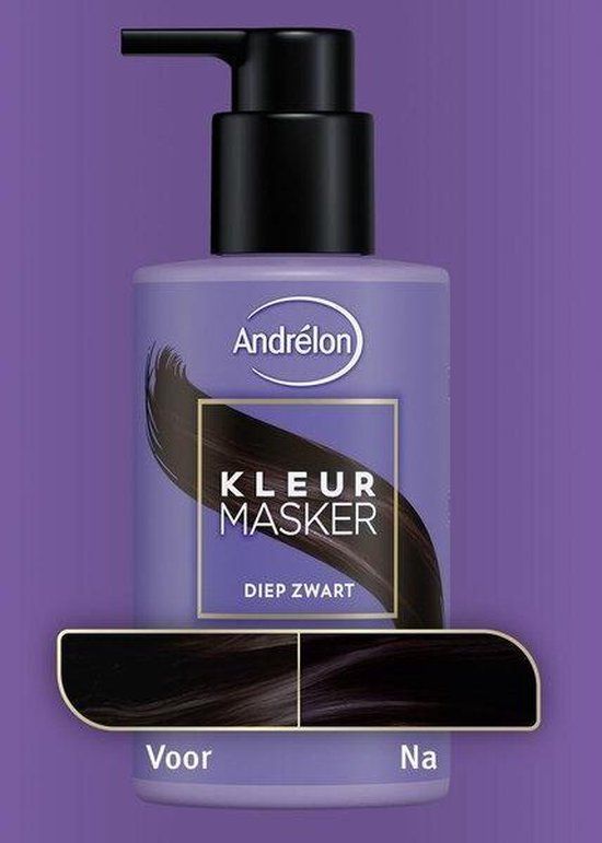 Andrelon Haar Kleur Masker Zwart - 200 ml