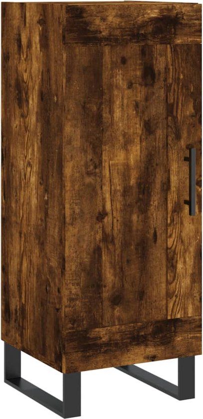vidaXL Dressoir 34,5x34x90 cm bewerkt hout gerookt eiken