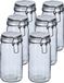 Zeller Voorraadpotten/bewaarpotten - 10x - 750 ml - glas - met beugelsluiting - D10 x H15 cm