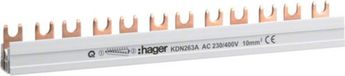 Hager KDN263A bloc de raccordement barre omnibus de phase 63 A 1 pièce