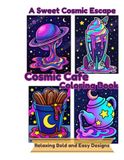 Cosmic Cafe: Melted Galaxy Taste - Bold and Easy Adult Coloring Book