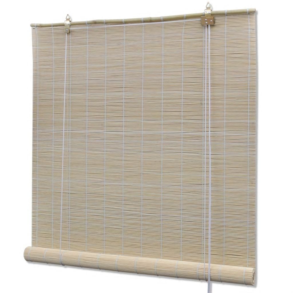 vidaXL Rolgordijn Bamboe 80 x 160 cm Naturel - Beige