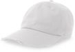 Atlantis Headwear Dad Hat Destroyed-S AT682 - White - One size