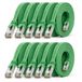 1aTTack.de CAT7 LAN-kabel 10x 1m flexibele netwerkkabel 10 Gbit/s - groen