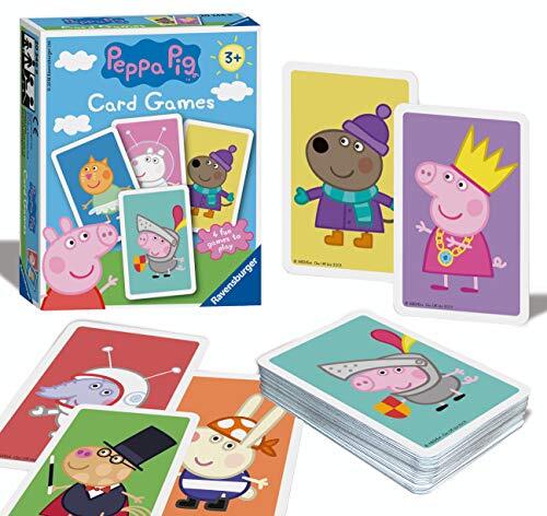 Ravensburger 20346 Peppa Pig-Card Game voor kinderen van 3 jaar en up-play 4 spannende favorieten Snap, gelukkige gezinnen, swap of paren