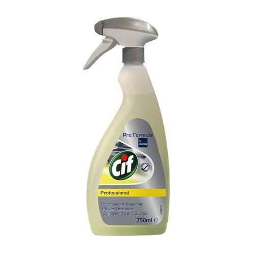 Cif Professional Vetoplosmiddel, klaar voor gebruik, parfumvrij, aluminiumcompatibel, geschikt voor levensmiddelengebieden, spuitflessen van 0,75 liter