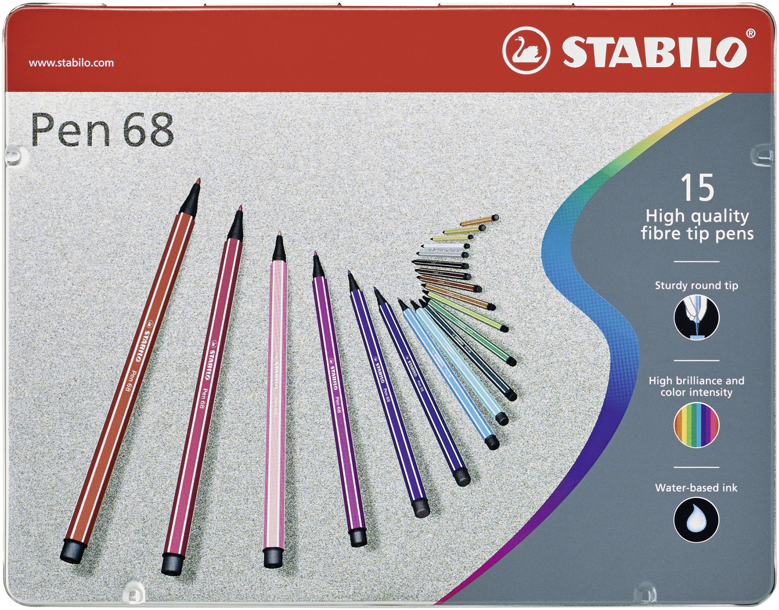 STABILO Pen 68 Mini Viltstiften - 15 stuks - Meerkleurig