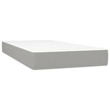 VidaXL Boxspringbed met matras en LED-verlichting, lichtgrijs, 140x200 cm, stof