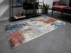LUXOR living Polino vloerkleed - Vintage Design, Laagpolig, Digitale Print, 80 x 150 cm, Blauw/Koraal