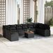 Maison Exclusive - Set de 11 coussins de banc de jardin, noir, en polyrotin