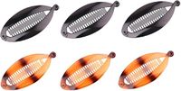 Bananenhaarspelden Shenzhen Haorui Industrial Technology Co., Ltd. Bananenhaarspelden in zwart en bruin - Decoratieve haaraccessoires voor lang haar (bruin en zwart)