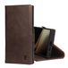 TORRO Housse de protection compatible avec Samsung Galaxy S24 Ultra 5G, étui portefeuille en cuir de qualité supérieure avec fonction support et emplacements pour cartes (brun foncé)