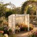 MODENUIT Serre 200 x 77 x 169 cm - Avec ouverture de ventilation - Pour jardin, terrasse et balcon - PE - Blanc