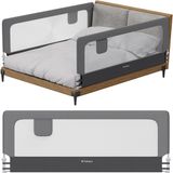 Tulano - Cover 30 - Bedhekje - 200 cm - Veilig Baby Bedhekje - Uitvalbeschermer Uitvalbeveiliging - Grijs