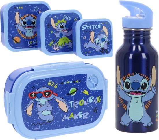 4KidsOnly Lilo & Stitch Lunchset 5-delig