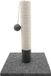 Shenzhen Haorui Industrial Technology Co., Ltd. Poteau griffoir pour chat 42 cm - Jute et tissu résistant - Jouet pompon pour chat - Gris et blanc - Base stable de 30 x 30 cm