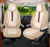 Bremer Sitzbezüge GmbH Premium Camper stoelhoezen voor Frankia F-Line WDS4 in Beige (2 losse stoelen)