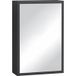 Pangivo Armoire de toilette avec miroir 3 étagères charnières souples acier noir 40 x 15 x 60 cm