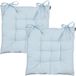 Mica Decorations coussin de chaise Paddy matelas - 2x - bleu clair - 46 x 46 x 7 cm