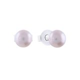 Lucardi Dames Oorbel zoetwaterparel 5mm - Oorbellen - Cadeau - Echt Zilver - Zilverkleurig