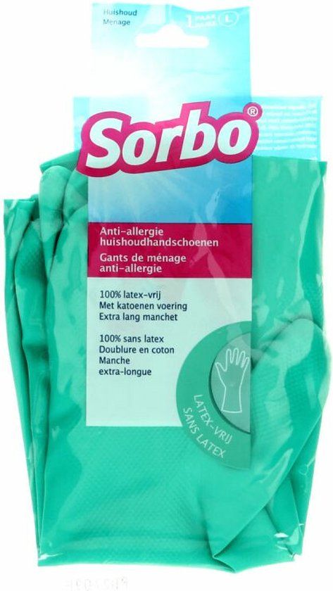 Sorbo Huishoudhandschoenen Latex Vrij L 1 paar