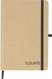 Merkloos Notitieboekje Elevate - lijntjes - A5 formaat - zwart - 14 x 21 cm – karton/papier – Opschrijfboekje