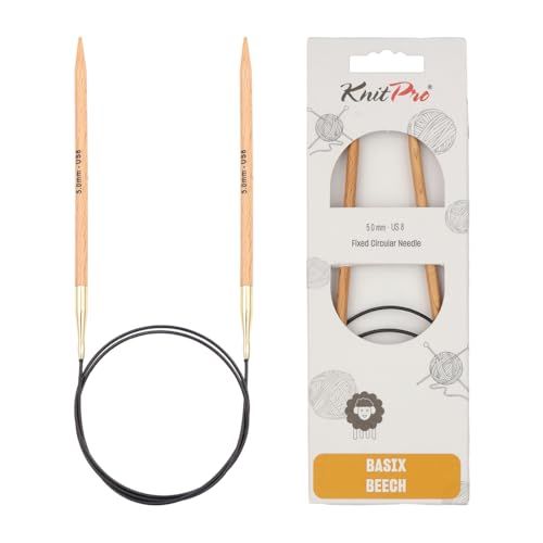 KnitPro Basix Beuken Vaste Rondbreinaalden 47" (120cm) | 5.00mm