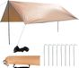 Merkloos Tent Tarp 3 x 3m Waterproof Rain Cover Fly UV Protection with Wind Ropes and Aluminum Nails - Ground Sheet Lightweight Hammock for Camping Hiking